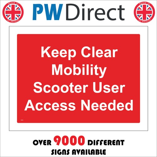 Sign keep clear mobility - keep,